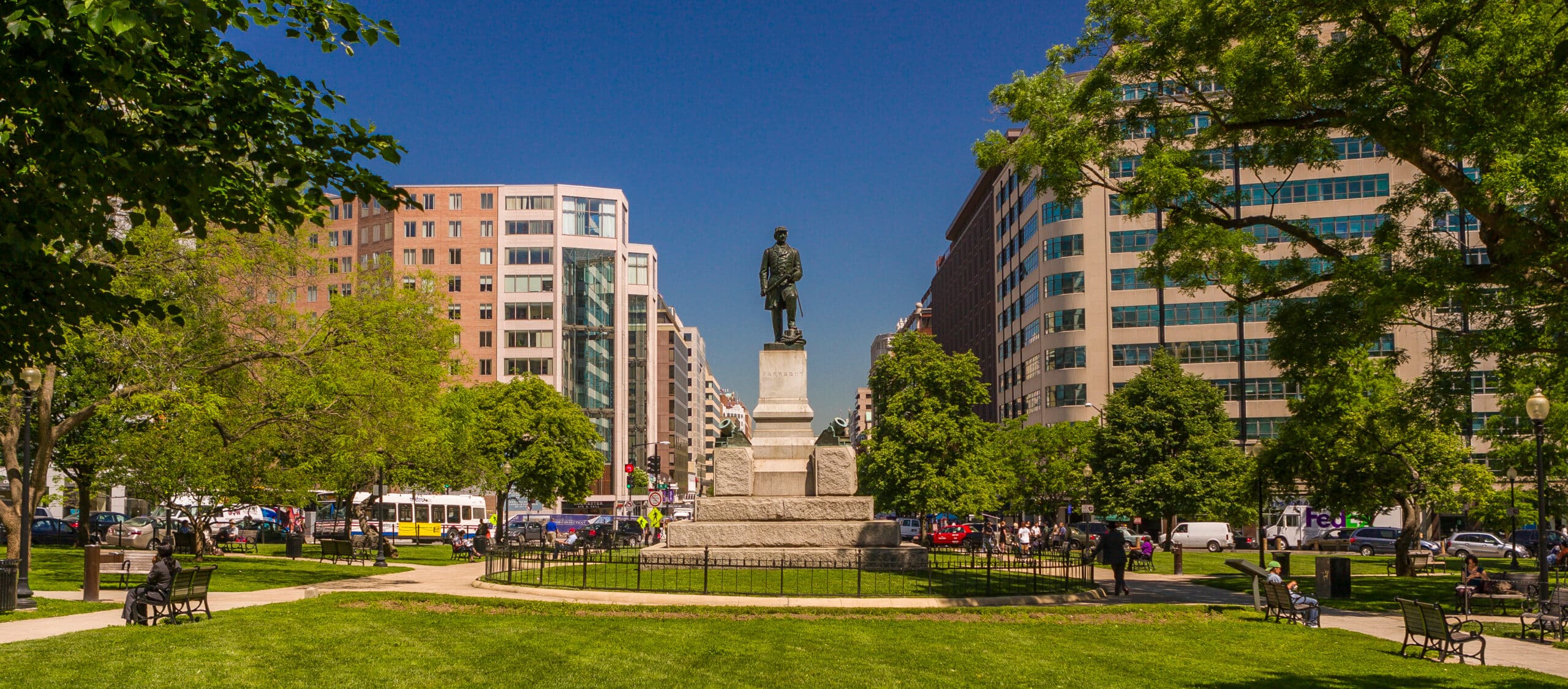 Statue of Admiral David Farragut in Farragut Square, Washington, DC